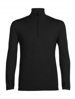 pánský merino svetr ICEBREAKER Mens Original LS Half Zip, Black velikost: L