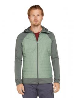 Pánský merino svetr ICEBREAKER Mens Quantum Hybrid LS Zip Hoodie, Galaxy/Moss velikost: L