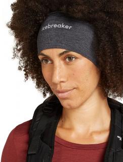 Unisex merino čelenka ICEBREAKER U 200 Oasis Headband, Jet Heather velikost: OS (UNI)