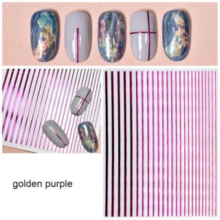 3D samolepka na nehty Joyfull Nail purple gold