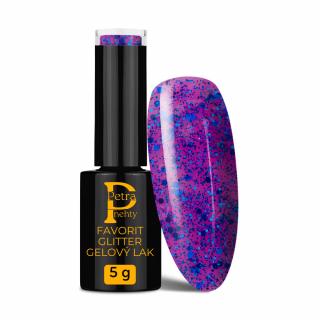 Favorit Glitter č.043  5g  Fialová s modrými glittry