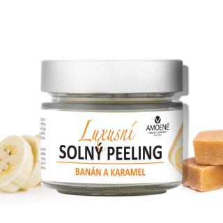 Solný peeling s vůní banán a karamel, 250ml ve skle