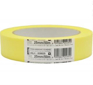 Mako Basic lepicí páska zakrývací hladký krep, 3 dny, do 60  °C, 25 mm × 50 m