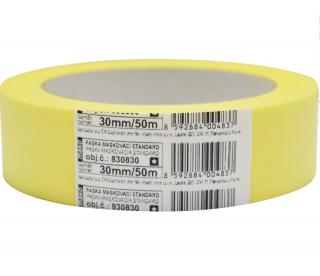 Mako Basic lepicí páska zakrývací hladký krep, 3 dny, do 60  °C, 30 mm × 50 m