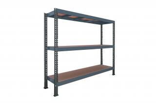 Nekonečný průmyslový regál 2200x2200x600, 3 police Barva: Šedá