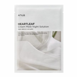 ANUA - HEARTLEAF CREAM MASK NIGHT SOLUTION - Zklidňující maska na suchou a citlivou pleť 25 ml