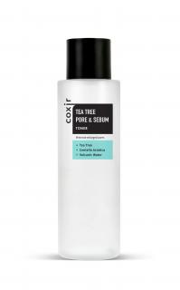 COXIR - TEA TREE PORE & SEBUM TONER - Pleťový toner proti rozšířeným pórům s tea tree 150 ml