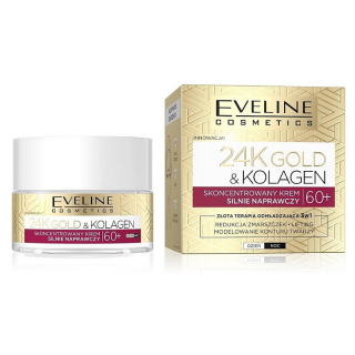 EVELINE COSMETICS - 24K GOLD & COLLAGEN 60+ - Liftingový proti vráskový krém 50 ml