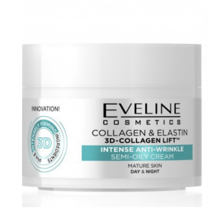 EVELINE COSMETICS - 3D COLLAGEN & ELASTIN - Intenzivní proti vráskový krém 50 ml