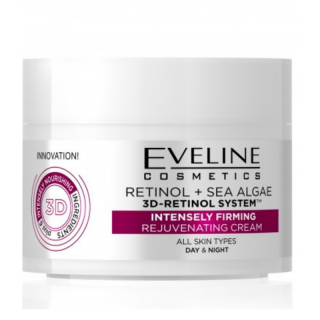 EVELINE COSMETICS - 3D RETINOL + SEA ALGAE - Luxusní zpevňující krém s retinolem 50 ml