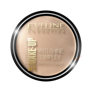 EVELINE COSMETICS - ANTI SHINE COMPLEX PRESSED POWDER MEDIUM BEIGE - Zmatňující minerální pudr s hedvábím 14 g