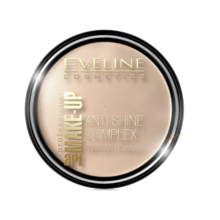 EVELINE COSMETICS - ANTI SHINE COMPLEX PRESSED POWDER TRANSPARENT - Zmatňující minerální pudr s hedvábím 14 g