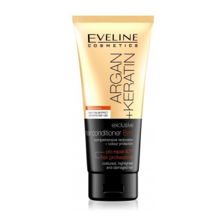 EVELINE COSMETICS - ARGAN + KERATIN 8in1 CONDICIONER - Kondicionér na barvené a poškozené vlasy 100 ml