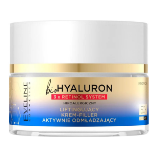 EVELINE COSMETICS - BIO HYALURON 3x RETINOL SYSREM 50 + - Liftingový proti vráskový krém 50 ml