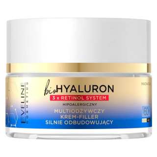 EVELINE COSMETICS - BIO HYALURON 3x RETINOL SYSREM 60 + - Obnovující krém pro zpevnění pleti 50 ml