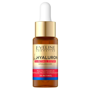 EVELINE COSMETICS - BIO HYALURON 3x RETINOL SYSTEM NIGHT - Noční sérum proti vráskám 18 ml