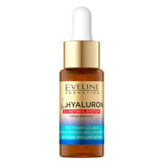 EVELINE COSMETICS - BIO HYALURON 3x RETINOL SYSTEM - Proti vráskové a vyplňující sérum 18 ml