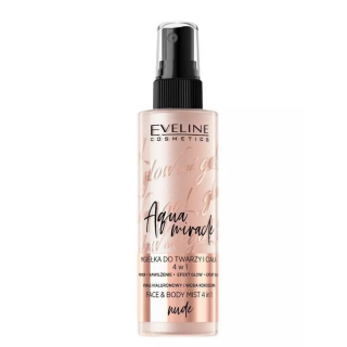 EVELINE COSMETICS - GLOW AND GO AQUA MIRACLE FACE & BODY MIST NUDE - Mlha na tvář a tělo 110 ml