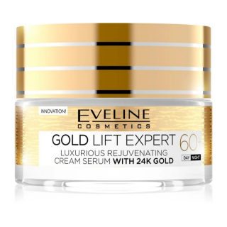 EVELINE COSMETICS - GOLD LIFT EXPERT 60+ - Luxusní výživný krém s 24karátovým zlatem 50 ml