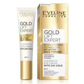 EVELINE COSMETICS - GOLD LIFT EXPERT - Vypínací krém na vrásky kolem očí a rtů s 24K zlatem 15 ml