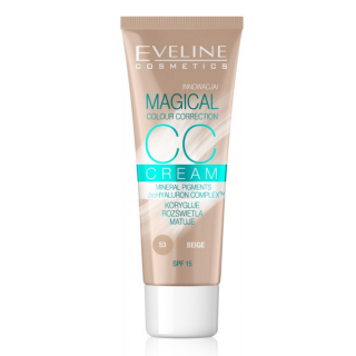 EVELINE COSMETICS - MAGICAL COLOUR CORRECTION 53 BEIGE - CC krém SPF 15 30 ml