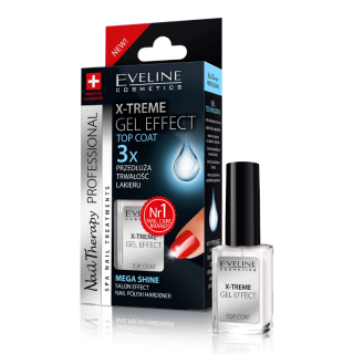 EVELINE COSMETICS - NAIL THERAPY PROFESSIONAL X-TREME GEL EFFECT - Rychleschnoucí vrchní lak s gel efektem 12 ml