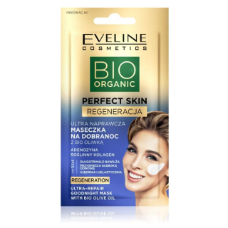 EVELINE COSMETICS - PERFECT SKIN BIO OLIVE OIL - Revitalizační pleťová maska na noc s olivovým olejem 8 ml