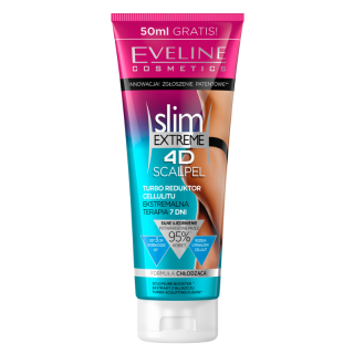 EVELINE COSMETICS - SLIM EXTREME 4D SCALPEL TURBO - Krém proti celulitidě s chladícím efektem 250 ml