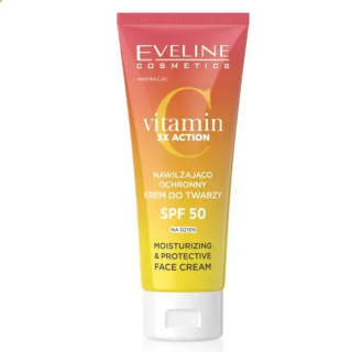 EVELINE COSMETICS - VITAMIN C 2xACTION SPF 50 - Ochranný opalovací krém SPF 50PA++++ 30 ml