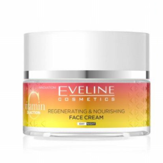 EVELINE COSMETICS - VITAMIN C 3xACTION INSTANT GLOW AND REPAIR - Regenerační proti vráskový krém 50 ml