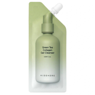 HIDEHERE - GREEN TEA COLLAGEN GEL CLEANSER - Čistící pleťový gel se zeleným čajem a kolagenem 25 ml