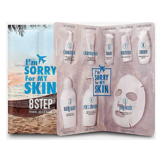 IM SORRY FOR MY SKIN - 8 STEP TRAVEL JELLY MASK -  Cestovní sada 8 produktů pro péči o pleť a tělo na jednorázové použití