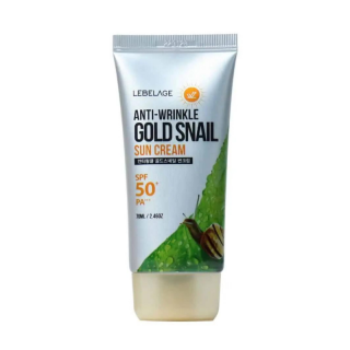 LEBELAGE - ANTI WRINKLE GOLD SNAIL SUN CREAM SPF50+ PA+++ -  Proti vráskový opalovací ochranný krém  70 ml