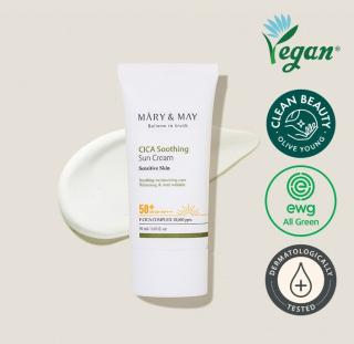 MARY&MAY - CICA SOOTHING SUN CREAM - Opalovací krém SPF 50+ / PA++++ s Cica 50 ml