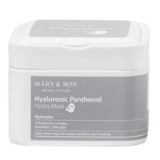 MARY&MAY - HYALURONIC PANTHENOL HYDRA MASK - Pláténková hydratační maska s kyselinou hyaluronovou a panthenolem 30 ks 400 ml