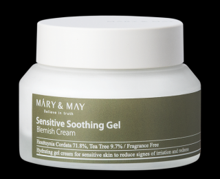 MARY&MAY - SENSITIVE SOOTHING GEL BLEMISH CREAM - Zklidňující gelový krém pro citlivou pleť s regeneračními účinky 70 g