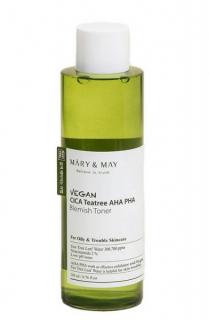 MARY&MAY - Vegan CICA TEA TREE AHA PHA TONER - Pleťový toner s CICA, tea tree a AHA/PHA 200 ml