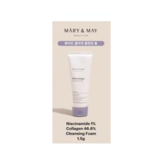 MARY&MAY - WHITE COLLAGEN CLEANSING FOAM - VZOREK Čistící pěna s kolagenem 1,5 g