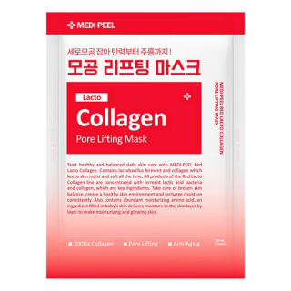 MEDI PEEL - RED LACTO COLLAGEN PORE LIFTING MASK - Liftingová maska s kolagenem a fermentovanými složkami 1 ks