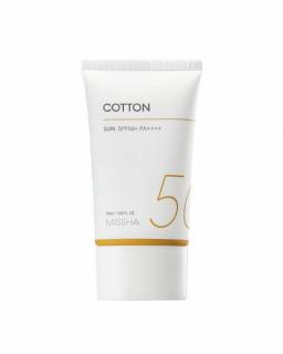 MISSHA - ALL AROUND SAFE BLOCK COTTON SUN SPF50+/PA++++ - Opalovací krém SPF 50+/PA++++ 50 ml