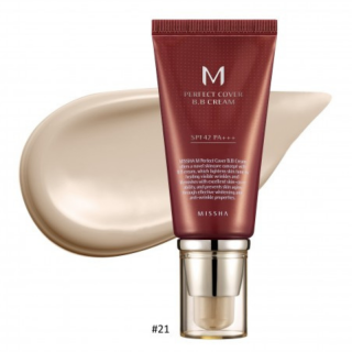 MISSHA - PERFECT COVER BB CREAM 21 LIGHT BEIGE - BB krém 50 ml