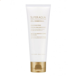 MISSHA - SUPER AQUA CELL RENEW SNAIL CLEANSING FOAM - Čistící pěna 100 ml