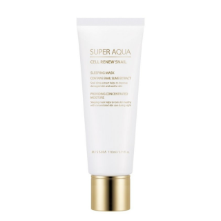 MISSHA - SUPER AQUA CELL RENEW SNAIL SLEEPING MASK - Noční pleťová maska se šnečím mucinem 110 ml