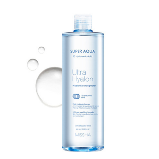 MISSHA - SUPER AQUA ULTRA HYALRON MICELLAR CLEANSING WATER - Hyporalergenní odličovač make-upu 500 ml