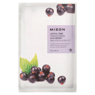 MIZON - JOYFULL TIME EESSENCE MASK ACAI BERRY - Rozjasňující revitalizační plátýnková maska 23 g