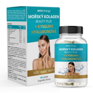 MOVIT ENERGY - Mořský kolagen Beauty Plus + kyselina hyaluronová  90 tablet