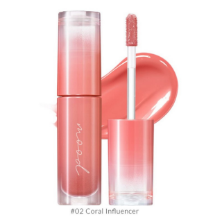 PERIPERA - INK MOOD GLOWY TINT - Barevný lesk na rty 4 g odstín 02 Coral influencer