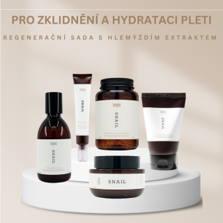 SNAIL TENZERO - Regenerační sada s hlemýždím extraktem pro zklidnění a hydrataci pleti 5 ks