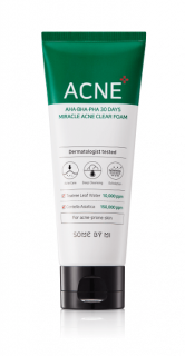 SOME BY MI - AHA-BHA-PHA 30 DAYS MIRACLE ACNE CLEAR FOAM - Pěnový čisticí přípravek na pleť 100 ml