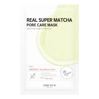 SOME BY MI - REAL SUPER MATCHA PORE CARE MASK - Pleťová maska na rozšířené póry s matcha 20 g